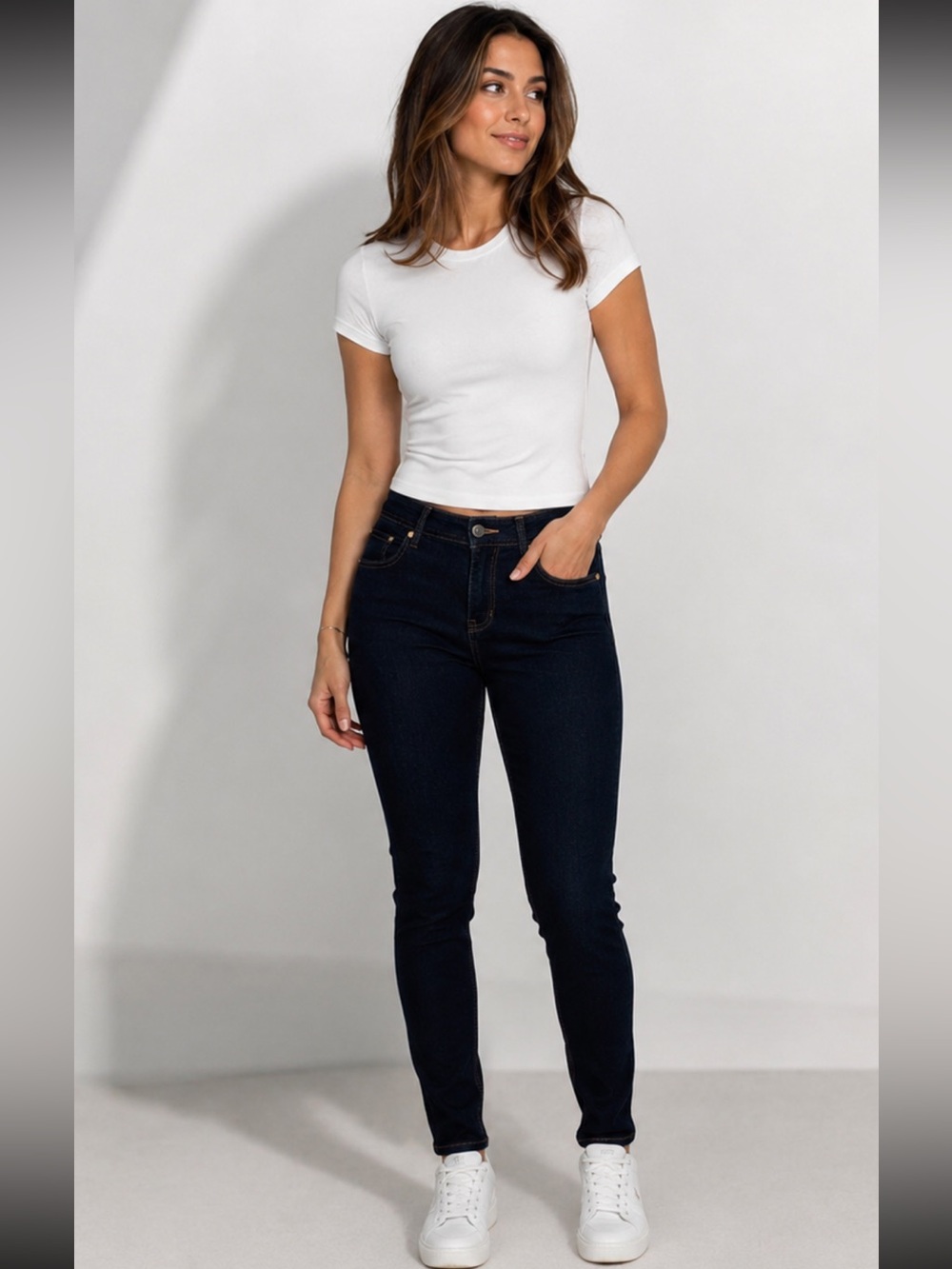 Rocawear Dark Indigo Mid-Rise Skinny Jeans